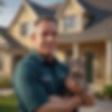 Satisfied Homeowner A satisfied homeowner after pest control services