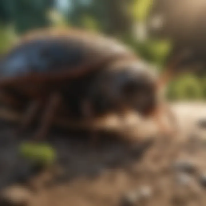 Professional pest control treatment in action