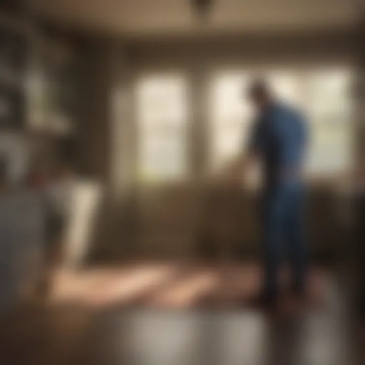 Homeowner implementing preventive measures