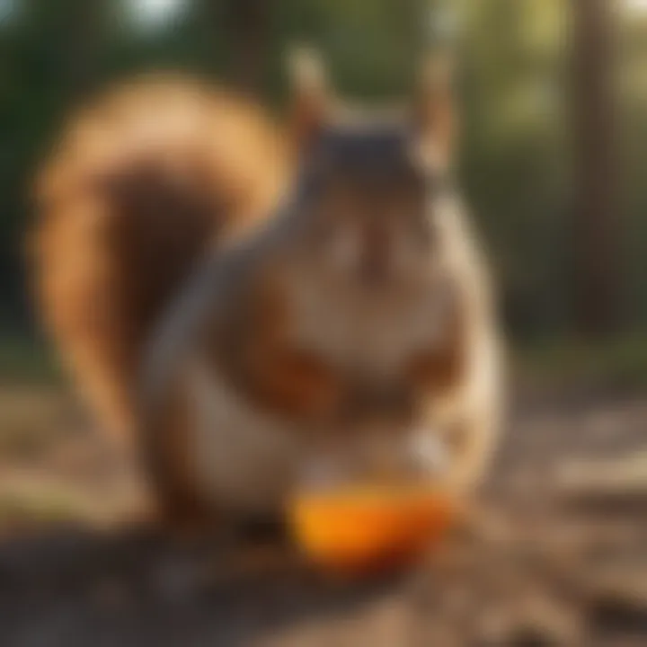 Comparison of chemical and natural squirrel repellents