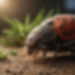 A close-up of a sustainable pest control method in action