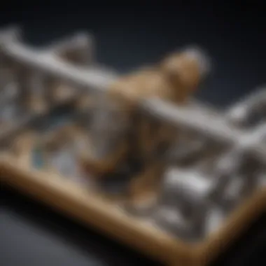 Close-up of the Harris trap mechanism showcasing its design