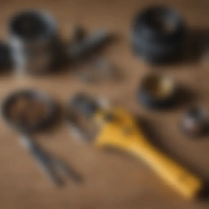 Various tools for wasp extermination laid out on a table