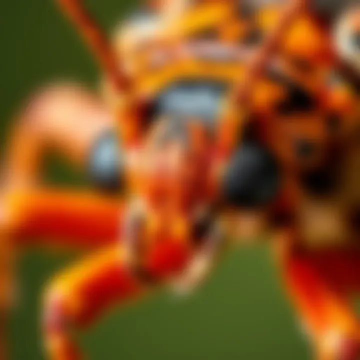 Close-up of a bug revealing distinct physical characteristics for identification