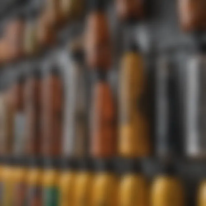 Illustration of different types of hornet sprays on a shelf