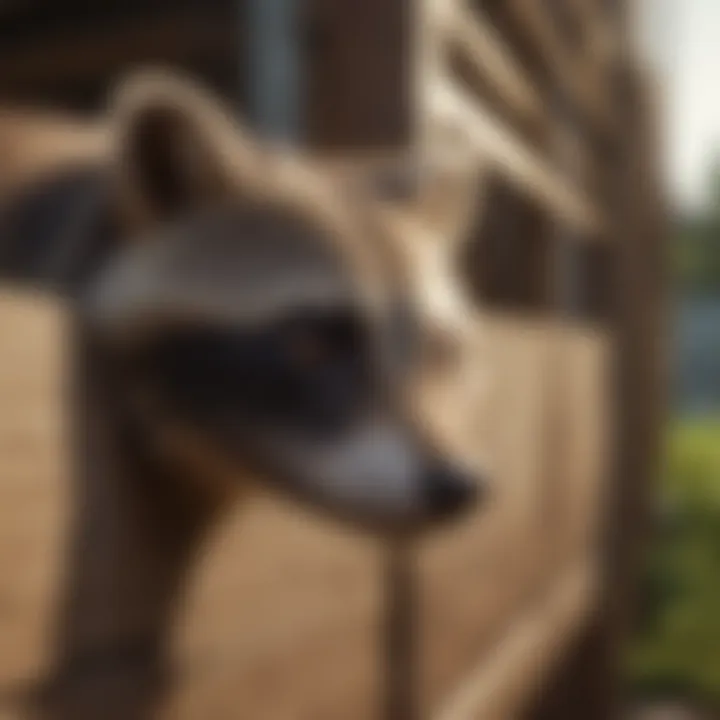 Different materials used for building raccoon barriers.