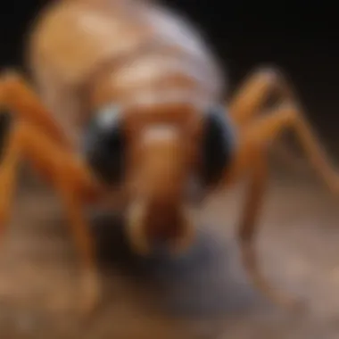 Close-up of a King George termite showcasing its unique physical characteristics