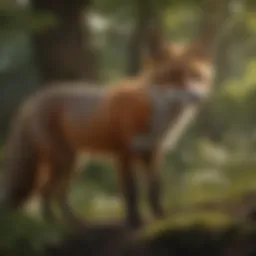 A serene landscape in Lexington, KY, showcasing natural habitats that attract foxes.