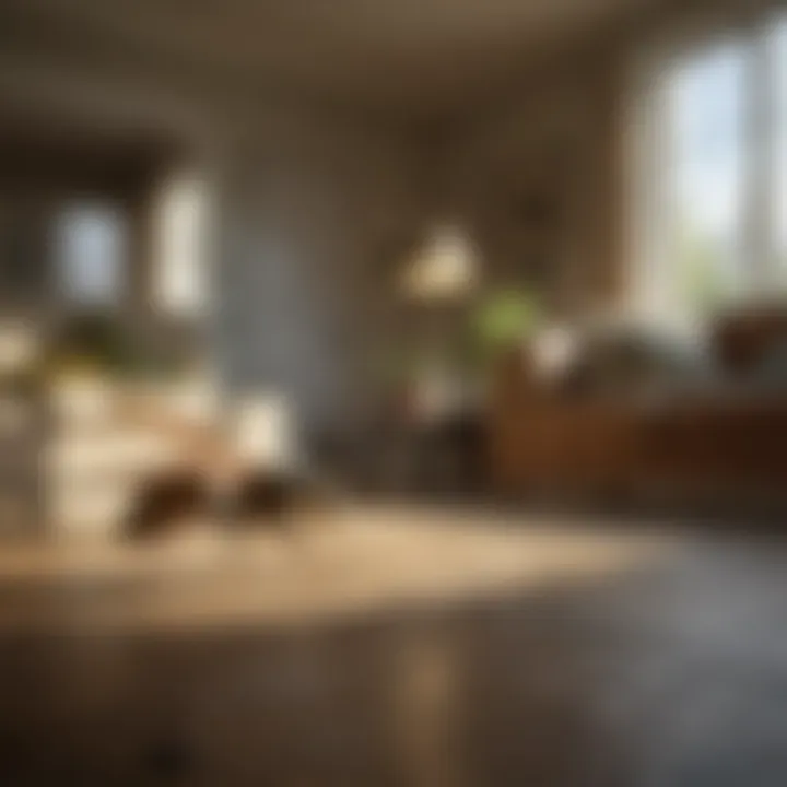 A well-lit living room showing signs of a wasp presence