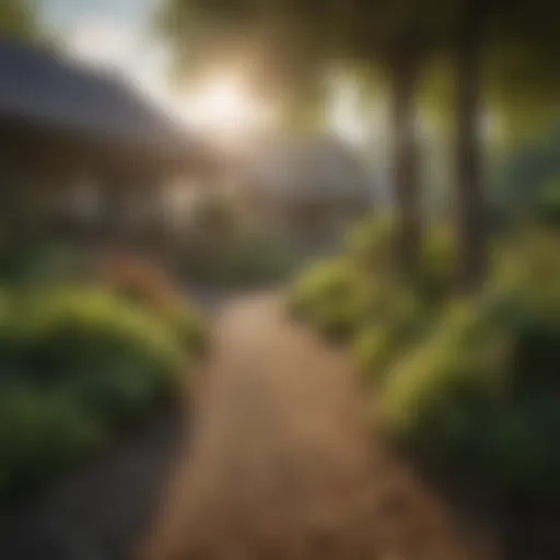 An outdoor yard treated with mosquito spray, showing a pest-free environment.