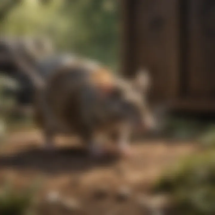 Mouse being released into a safe outdoor environment