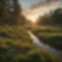 A scenic view of Cloquet, MN with a focus on local flora