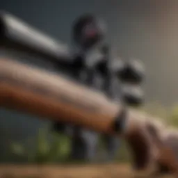 Precision pest control rifle aimed at a target