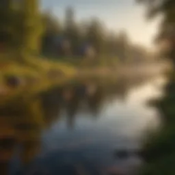 A scenic view of Big Lake, MN with natural surroundings
