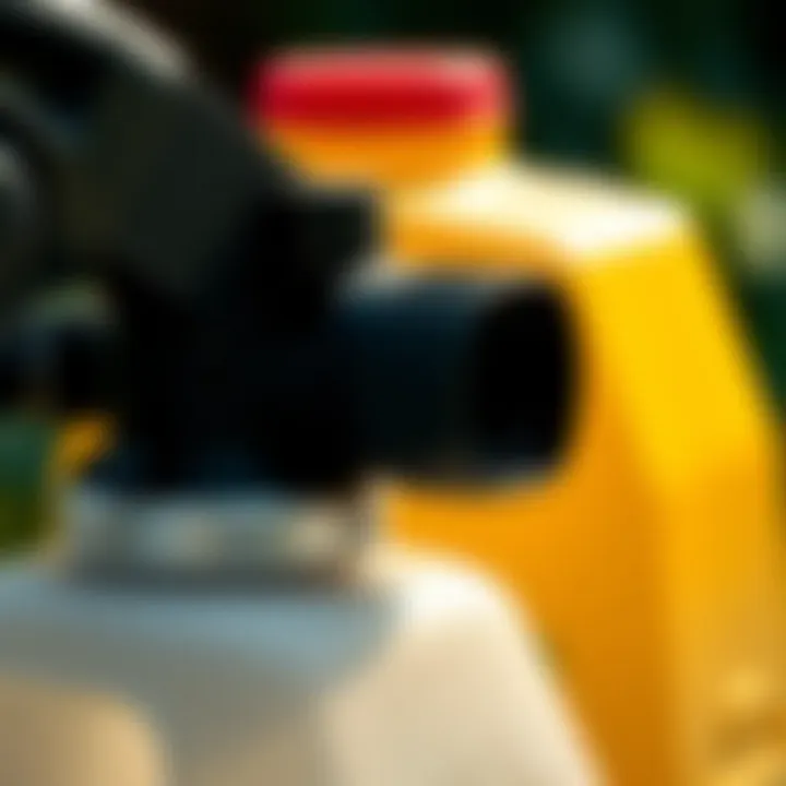 Effective Pest Control Sprayer Close-up of a pest control sprayer in action.