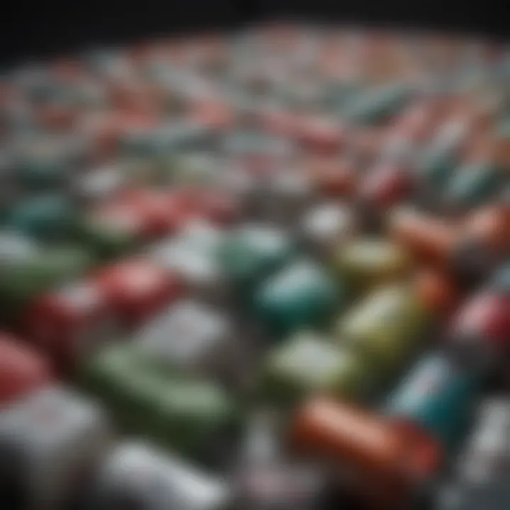 Collection of various pesticide packaging types