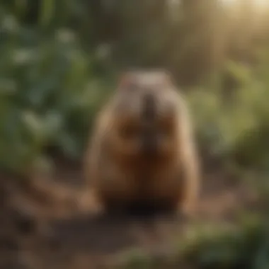 Close-up of a gopher-resistant plant