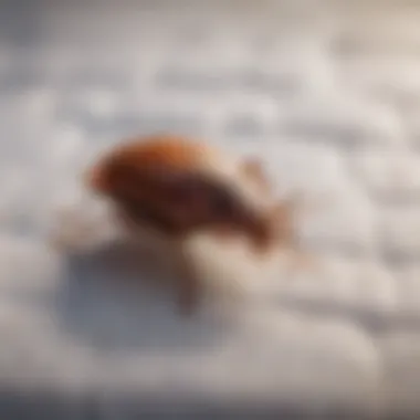 Identifying Bed Bugs on Your Mattress Close-up of bed bug identification on a mattress