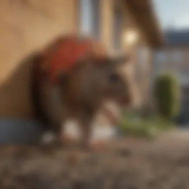 Effective Application of RatX in Pest Control Professional applying RatX throw packs in a residential setting