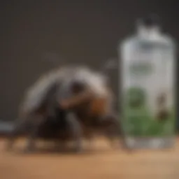Detailed view of various eco-friendly pest control products