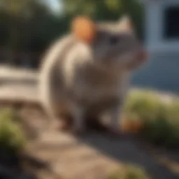 Close-up of a roof rat in a natural habitat in Florida