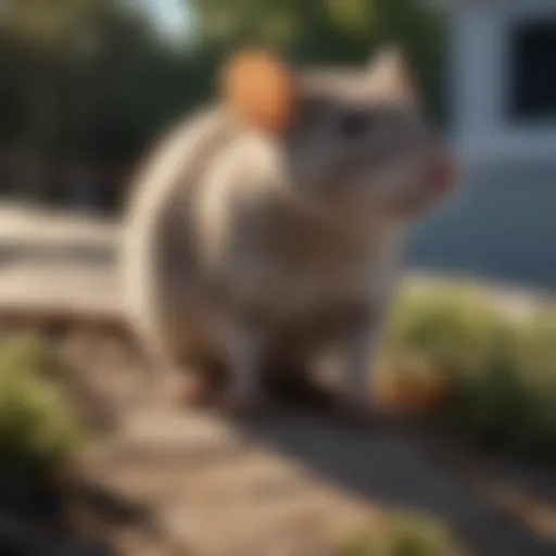 Close-up of a roof rat in a natural habitat in Florida