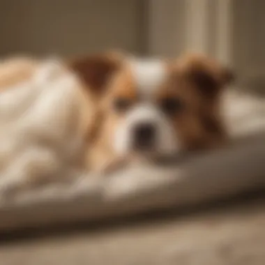 Comfortable Pet Post Treatment A satisfied pet resting comfortably after treatment with Vet's Best Flea and Tick Home Spray