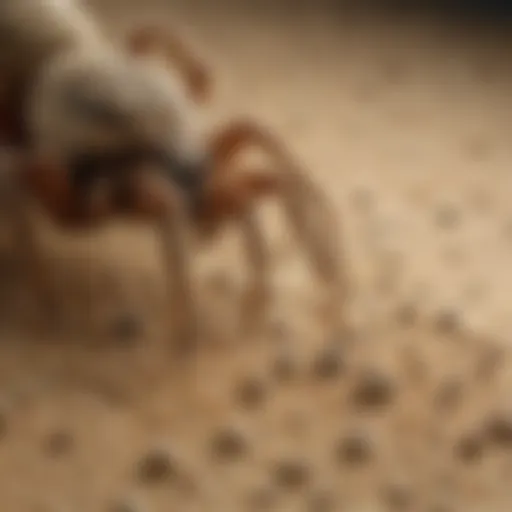Close-up of spider dust insecticide granules