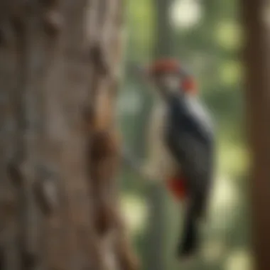 Preventive Measures Against Woodpeckers A homeowner implementing woodpecker prevention strategies