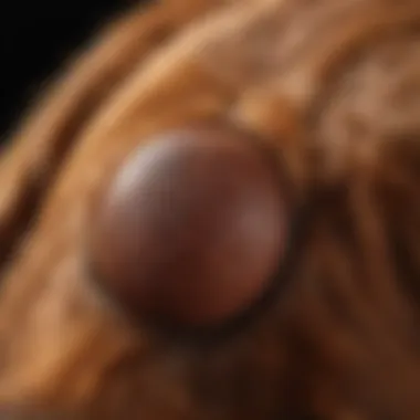 Identifying Brown Dog Ticks Close-up view of a brown dog tick on a pet's fur
