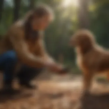 Regular Pet Inspections A pet owner inspecting their dog for ticks
