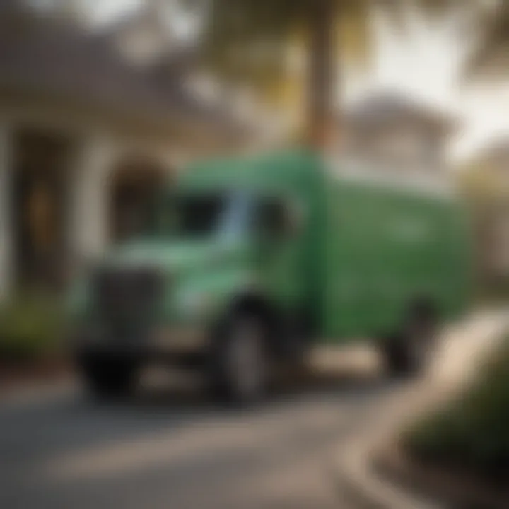 Terminix truck arriving at a Tampa residence