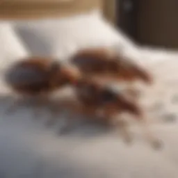 Illustration of bed bugs attracted to carbon dioxide