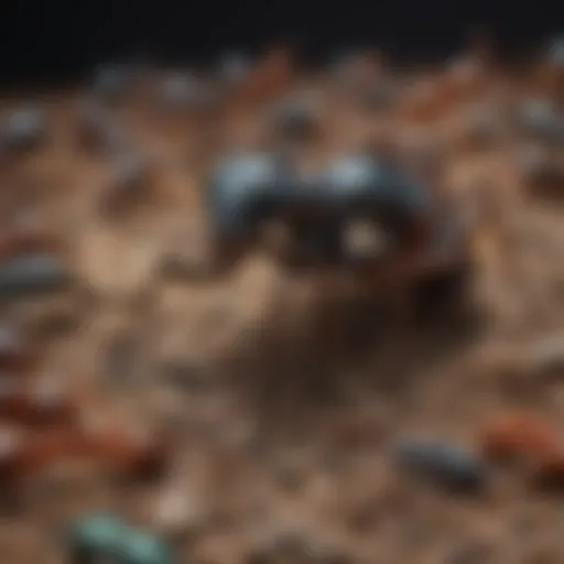 Diverse species of ants displayed in a vibrant array