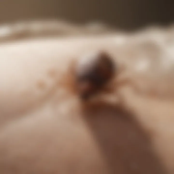 Illustration of allergic reactions caused by bed bug bites