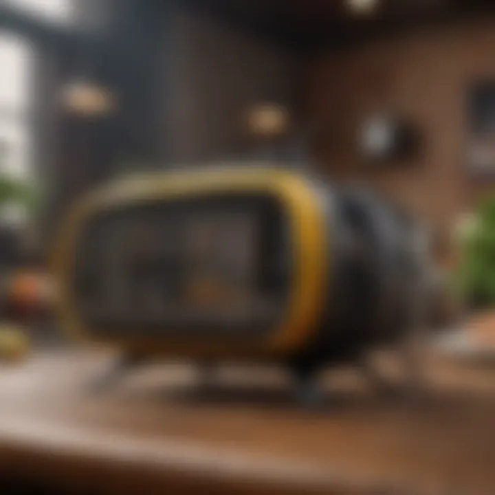 Close-up of a bug zapper showcasing its functionality and design