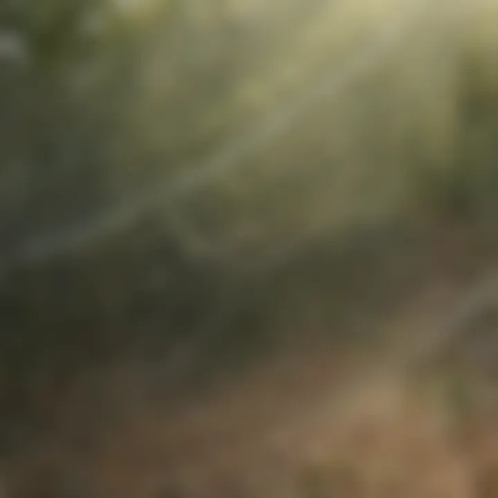 Close-up of translucent bird netting material showcased against a natural backdrop, highlighting its texture and clarity.