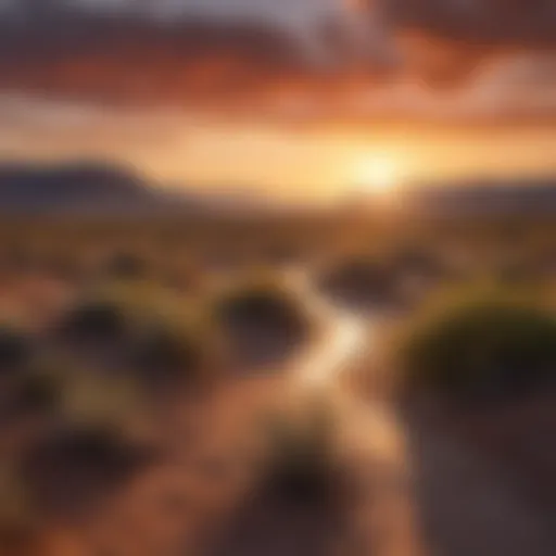 St. George sunset over desert landscape