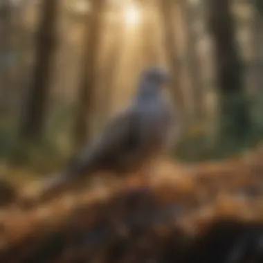 Wildlife interacting with an environment featuring anti-dove spikes