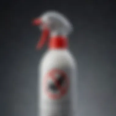 Safety Information on Anti-Pigeon Sprays A close-up of an anti-pigeon spray label highlighting safety information.
