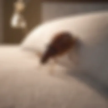 Bed Bug Spray Application Demonstration of applying bed bug spray in a bedroom