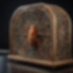 Close-up of a bug snarer trap illustrating its intricate design.