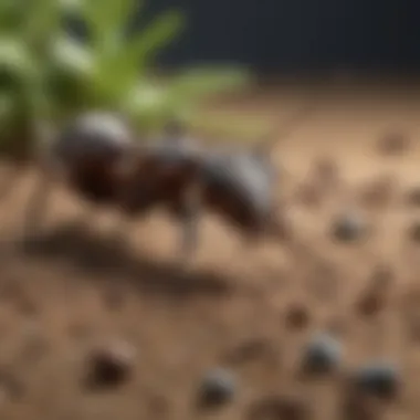 Understanding Crazy Ant Behavior Close-up of crazy ants in their natural habitat