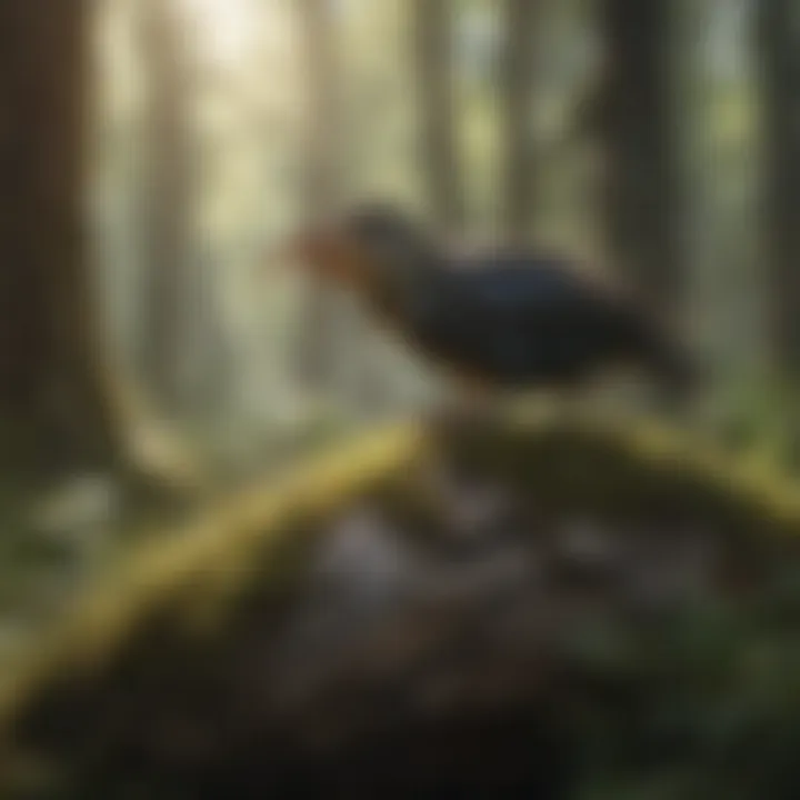Illustration showcasing drake pest behavior in their habitat