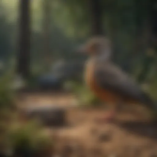 Illustration depicting the operational mechanism of electric bird killers in a natural setting
