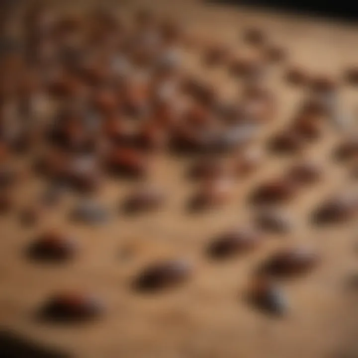 Variety of cockroach baits on a table