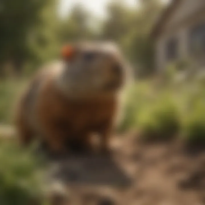 Natural methods for gopher control in a garden