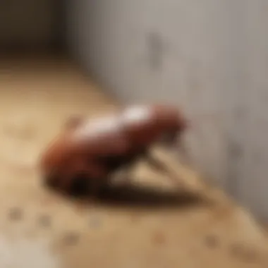 Signs of cockroach infestation in a home