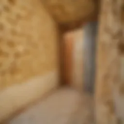 Cross-section view of spray foam insulation