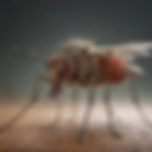 Close-up of a mosquito on skin